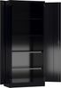 Aktenschrank Metallschrank abschließbar mit 2 Türen, 4 Fachböden 1800 x 800 x 380 mm (RAL 9005 tiefschwarz) Bild 2