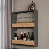 Weinglasregal Repose Goldkraft Eiche/Anthrazit 60 x 72 cm Vicco Bild 4