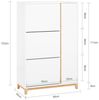 SoBuy FSR189-WN Schuhschrank, MDF, Lackiert, Weiß, 80 x 122 x 34 cm Bild 3