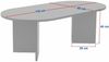 Dmora Wohnzimmertisch Elain, Niedriger Wohnzimmertisch, Kaffeeregal, Couchtisch für Sofa, 119x60 h40 cm, Eiche Bild 3
