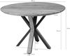 Esstisch rund Akazie 120x120x76 natur lackiert Bild 5