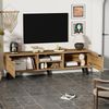 REDOM Lowboard TV-Schrank Fernsehtisch mit Türen offenen Fächern (TV-Board,TV-Ständer, TV-Möbel, 1 St, 2 Türen, 2 offenen Fächern), mit Dämpfungsscharnieren für Geräte bis 65 Zoll Bild 3