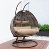 HOME DELUXE 'TWIN' Hängesessel für 2 Personen, Polyrattan, Braun, ohne Regenabdeckung Bild 4