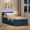 vidaXL Ottomane Bett mit Matratze & LEDs Blau 90x200 cm Stoff 3312283 Bild 3