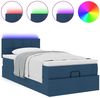 vidaXL Ottomane Bett mit Matratze & LEDs Blau 90x200 cm Stoff 3312283 Bild 5