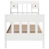 vidaXL Massivholzbett ohne Matratze Weiß 75x190 cm Kiefernholz 3323285 Bild 4