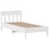 vidaXL Massivholzbett ohne Matratze Weiß 75x190 cm Kiefernholz 3323285 Bild 5