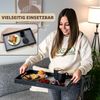 eluno Serviertablett, Tablett aus Bambus inkl. Einlegeboden, schwarz Bild 3