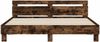 Doppelbett, Bettgestell Modernen mit Kopfteil Räuchereiche 200x200 cm Holzwerkstoff d1070e Bild 5