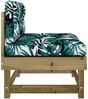 vidaXL Mittelsofa mit Kissen Kiefernholz Imprägniert 825435 Bild 4