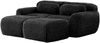 2-Sitzer Modulsofa H 73 x T 204 x B 179 cm aus Plüsch, erweiterbar, rahmenlos, mit 2 Ottomanen Bild 4