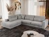 Freistehendes Ecksofa mit lose Kissen, L-form - SAVONA - links - Hellgrau Velours Bild 3
