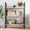 vidaXL Wandregal Hellbraun 100x40x(2-4) cm Massivholz Eiche Behandelt 363684 Bild 3