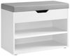 Vasagle Schuhbank, mit gepolstertem Kissen, Holzspanplatte, 30 x 60 x 44 cm, wolkenweiß Bild 4