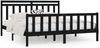 vidaXL Massivholzbett Schwarz Kiefer 200x200 cm [3107052] Bild 2
