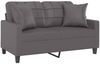 vidaXL 2-Sitzer-Sofa mit Zierkissen Grau 120 cm Kunstleder 3200800 Bild 3