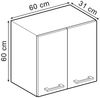 Hängeschrank R-Line Anthrazit Landhaus 60 cm Vicco Bild 3