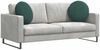 vidaXL Sitzkissen 2 pcs Dunkelgrün Ø50 x 19 cm Samt 42014176 Bild 3