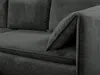 Vente-unique - TEODORA Sofa SamtStoff Grau - B 166 cm x H 91 cm x L 230 cm Bild 5