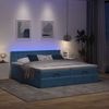 vidaXL Ottoman-Bett mit Matratzen & LED Dunkelblau 200x200 cm Samt 3312969 Bild 3