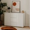 Calicosy 'PRETORIA' Sideboard 2 Türen 3 Schubladen Weiß - L120 cm - Weiß Bild 4