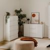 Calicosy 'PRETORIA' Sideboard 2 Türen 3 Schubladen Weiß - L120 cm - Weiß Bild 3