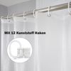 AooHome Duschvorhang 180x200 Transparent Weiß mit 5 Gewicht Magneten inkl. 12 Bild 5