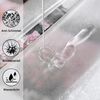 AooHome Duschvorhang 180x200 Transparent Weiß mit 5 Gewicht Magneten inkl. 12 Bild 2