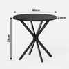 BBWL Esstisch Ø80 cm im Industrialstil mit X-Füßen, Küchentisch, Runder Esstisch für Homeoffice Bild 3