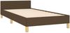 Einzelbett mit Kopfteil Stoff Dunkelbraun 90x200 cm Bild 5