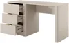 Vente-unique - ELONARIA Büromöbel Holz, Platte BeigeGold - B 55,1 cm x H 76,4 cm x L 140,4 cm Bild 4