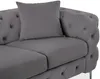 Vente-unique - EDWINA Sofa and armchair set SamtStoff Grau - B 62 cm91 cm x H 44 cm76 cm x L 103 cm106 cm220 cm Bild 4