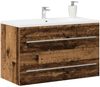 vidaXL Waschbeckenunterschrank Altholz-Optik 80x38,5x48 cm 862533 Bild 4