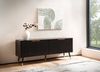 Lowboard Schwarz mit Eiche-Dekor 150x60x39 cm TV-Kommode Modern Bild 3
