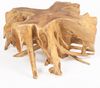 Couchtisch AKAR Natural ca. D90cm Teakwurzelholz massiv Teak Wurzel Tisch Unikat Bild 4