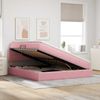 vidaXL Bett mit Stauraum und LED mit Matratze Rosa 160 x 200 cm Samt 3371408 Bild 4