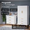 Bellabino 'Liri' Babyzimmer Set aus Wickelkommode und Kinderkleiderschrank, weiß, Wickeltisch mit abnehmbarem Wickelaufsatz, Kleiderschrank für Kinderzimmer mit 3 Schubladen Bild 3