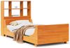 vidaXL Massivholzbett mit Regal ohne Matratze Wachsbraun 100x200 cm 3323814 Bild 2