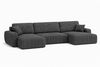 Kaiser Möbel Ecksofa mit Schlaffunktion und Bettkasten Ariel UXL aus Cordstoff Poso, U-Form,pflegeleichter Cordstoff,hoher Sitzkomfort Bild 3