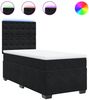 vidaXL Boxspringbett mit Matratze Schwarz 90x190 cm Samt 3293100 Bild 2
