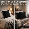 Komfortec Kissenbezug 40x40 2er Set - 100% Mikrofaser, Weich & Atmungsaktiv, mit Reißverschluss - Kopfkissenbezug - Waschbar & Pflegeleicht - Schwarz Bild 4