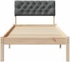 vidaXL Bettgestell Braun und Dunkelgrau 80 x 200 cm Massivholz Kiefer 878640 Bild 5