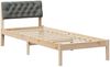 vidaXL Bettgestell Braun und Dunkelgrau 80 x 200 cm Massivholz Kiefer 878640 Bild 2