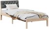 vidaXL Bettgestell Braun und Dunkelgrau 80 x 200 cm Massivholz Kiefer 878640 Bild 3