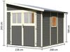 Karibu Gartenhaus Bomlitz 3 Anlehnhaus 19mm terragrau Bild 3