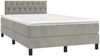 vidaXL Boxspringbett mit Matratze & LED Hellgrau 120x190 cm Samt 3270171 Bild 3