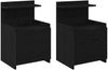 vidaXL Nachttische 2 Stk. mit 2 Schubladen Schwarz 40x36,5x62 cm 858635 Bild 2