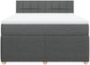 vidaXL Boxspringbett mit Matratze Dunkelgrau 140x200 cm Stoff 3287480 Bild 4