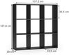 Raumteiler Nove Schwarz 104 x 108 cm Vicco Bild 2