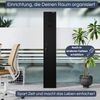 Umkleideschrank Spind KACPER - 1 Abteil, Etikettenhalter Lüftungsschlitze | Umkleidespind Metall Schließfachschrank Garderobenspind, 180x30x50cm Schwarz Bild 3